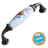 Mobilya Mutfak Çekmece Dolap Kapak Dolabı Kulbu Kulpu Gerçek Porselen Kulpları Beyaz (96 MM-9.6 CM) thumbnail 1