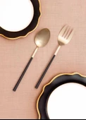 The Mia Bianco Salata Servis Takımı Gold 2 Parça CKB 0248 - 1