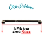 Metal Eskitme Antik Sarı 224 mm Mobilya Mutfak Çekmece Dolap Dolabı Kulpu Kulbu Kulpları Oval thumbnail 4