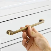 Metal Eskitme Antik Sarı 224 mm Mobilya Mutfak Çekmece Dolap Dolabı Kulpu Kulbu Kulpları Oval thumbnail 2