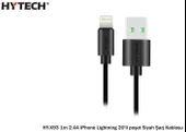 Hytech HY-X93 1m 2.A iPhone Lightning Şarj Kablosu Siyah - 1