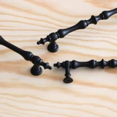 Mobilya Kulp Mutfak Dolabı Çekmece Dolap Kulpları Kapak Kulpu Kulbu Siyah 128 mm Metal - 4