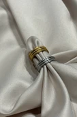 YZK002 ÜÇLÜK ÇELİK YÜZÜK - 1