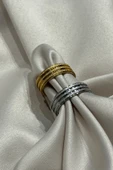 YZK002 ÜÇLÜK ÇELİK YÜZÜK - 4