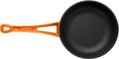 Lava Yuvarlak Metal Saplı Turuncu 24 cm Demir Döküm Kızartma Tavası - 4