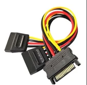 Sata To 2x Sata Power Çoklayıcı Y Kablo (Sata Erkek-2x Sata Dişi) - 2