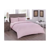 TAÇ RANFORCE TEK KİŞİLİK NEVRESİM TAKIMI BASİC PEMBE - 1