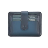 Çok Bölmeli Slim Deri Kartlık BLW019 BRN4EF Mavi - 2