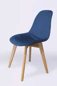 Woodesk  Dallas Ağaç Ayaklı, Mavi Renk Sandalye Snd3024-mav - 1