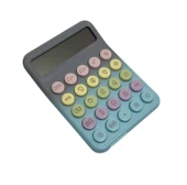 Runzon Renkli Hesap Makinesi Yuvarlak Uçlu 12 Hane Mavi RZ-822 - 1