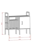 Woodesk  Eleganza, Ahşap, Dolap Ve Konsol, 100x90, Tik Renk, Cpt4679-100 - 8