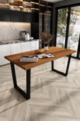 Woodesk  Ilgın Masif Tik Renk 180x80 Yemek Masası - 1