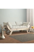 Woodesk  Adalar Masif Natural-kırık Beyaz Renk Ahşap Kanepe - 1