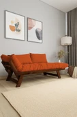 Woodesk  Adalar Masif Ceviz-turuncu Renk 2li Kanepe Cpt8173-210 - 2
