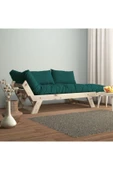 Woodesk  Adalar Modern Masif Ahşap Natural-petrol Renk Kanepe - 2