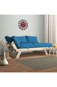 Woodesk  Adalar Modern Masif Ahşap Natural-mavi Renk Kanepe - 2