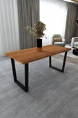 Woodesk  Ilgın Masif Tik Renk 180x80 Yemek Masası - 3