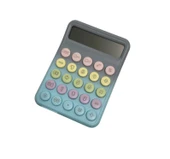 Runzon Renkli Hesap Makinesi Yuvarlak Uçlu 12 Hane Mavi RZ-822 - 3