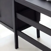 Woodesk  Terra Ahşap Çalışma Masası 180X60 Siyah Renk CPT4640-180 - 6