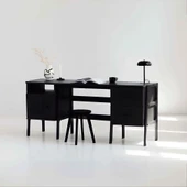 Woodesk  Terra Ahşap Çalışma Masası 180X60 Siyah Renk CPT4640-180 - 1