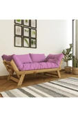 Woodesk  Adalar Masif Natural-pembe Renk 2li Kanepe Cpt8168-210 - 1