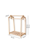 Woodesk  Lila Montessori Ahşap Çocuk Elbise Askısı, 90x75, Cpt3701-70 - 5