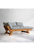 Woodesk  Adalar Modern Masif Ahşap Tik-gri Renk Kanepe thumbnail 2