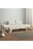 Woodesk  Adalar Masif Natural-kırık Beyaz Renk Ahşap Kanepe - 3