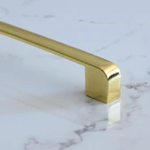 Mobilya Mutfak Dolabı Çekmece Dolap Kapak Kulpu Kulbu 224 mm Metal Kulp Altın Oval Gold thumbnail 5