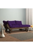 Woodesk  Adalar Modern Ceviz-mor Renk Ahşap Kanepe - 2