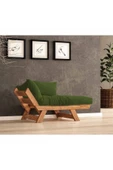 Woodesk  Adalar Masif Tik-yeşil Renk Berjer Cpt8160-140 - 2