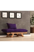 Woodesk  Adalar Masif Tik-mor Renk Berjer - 3