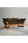 Woodesk  Adalar Modern Tik- Kahverengi Ahşap Kanepe - 1