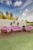 Woodesk  Adalar Tik-Pembe Renk, 2+1+1 Bahçe Takımı CPT8611-211TP thumbnail 1