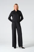 Bol paça beli lastikli pantalon - 2