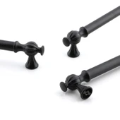 Mobilya Çekmece Dolap Mutfak Metal Dolabı Kulp Kapak Kulpu Kulpları Kulbu 320 mm Siyah - 4