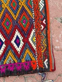 56x147 cm Özel Vintage El Dokuma Heybe Kilim, Renkli Harika Desenli, Antik Anadolu Yün Heybe Halı, Dekoratif Hediye - 6