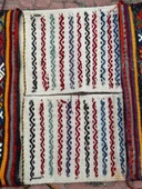 56x147 cm Özel Vintage El Dokuma Heybe Kilim, Renkli Harika Desenli, Antik Anadolu Yün Heybe Halı, Dekoratif Hediye - 4
