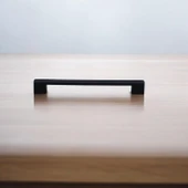 Kulp Siyah Mobilya Çekmece Mutfak Dolap Dolabı Kulpu Kulbu Kulpları 160 mm (SERT PLASTİK) thumbnail 5