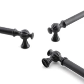 Mobilya Çekmece Dolap Mutfak Metal Dolabı Kulp Kapak Kulpu Kulpları Kulbu 320 mm Siyah - 5