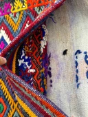 56x147 cm Özel Vintage El Dokuma Heybe Kilim, Renkli Harika Desenli, Antik Anadolu Yün Heybe Halı, Dekoratif Hediye - 2