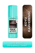 L'Oreal Paris Magic Retouch Beyaz Saçlar İçin Kapatıcı Koyu Kahverengi Saç Spreyi 75 Ml - 1