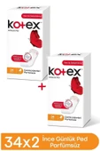 Kotex Ince Günlük Ped Parfümsüz 34'lü X 2 - 1
