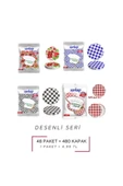 Sarkap Hijyenik Paketli 10 Adet Kavanoz Kapağı Karışık Desen Gönderimli - 5