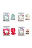 Sarkap 4 Paket 10'lu Hijyenik Poşetli Kavanoz Kapağı Seti 4 Desen 82 mm - 2