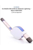 go smart Go Mobile Makaralı Usb Kablo - Micro Ve Iphone Çift Uçlu - 1