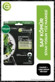 Garnier Skin Naturals Kömürlü Kağıt Yüz Maskesi Siyah Yosun - 1
