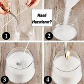 Toz Mum 250 Gr Dekoratif Mumu Kandil Hediyelik Fitilli Mumlar Şamdan Mavi Okyanus Kokulu - 3