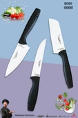 Eco Serisi Mutfak Bıçak Seti Et Ekmek Sebze Şef Bıçağı 3 Lü Set thumbnail 1