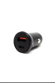Shaza Type-C + Usb Çakmaklık 20W Hızlı Şarj Araç İçi Şarj Cihazı Siyah - 2